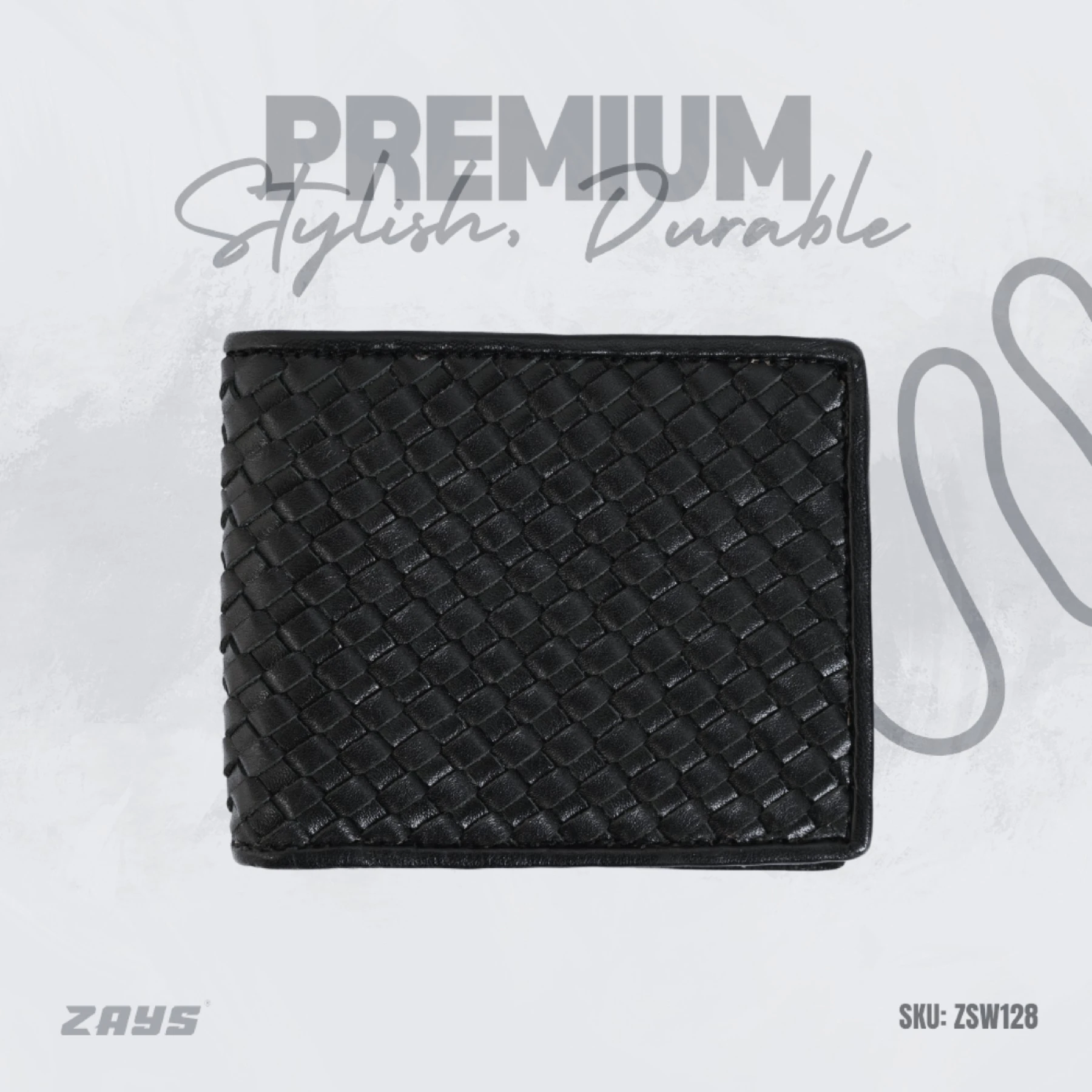 Zays Handcrafted Real Pati Degine Premium Leather Bifold Short Wallet