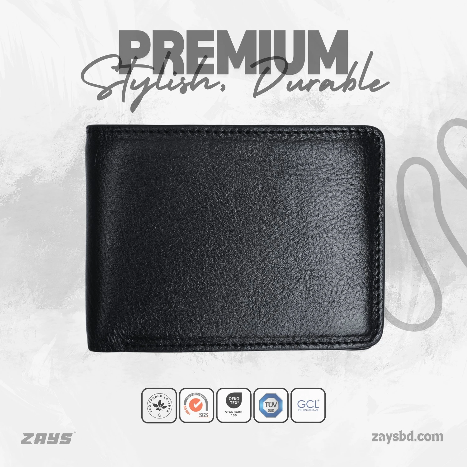 Zays Premium Leather Compact, Durable & Stylish Bifold Short Wallet