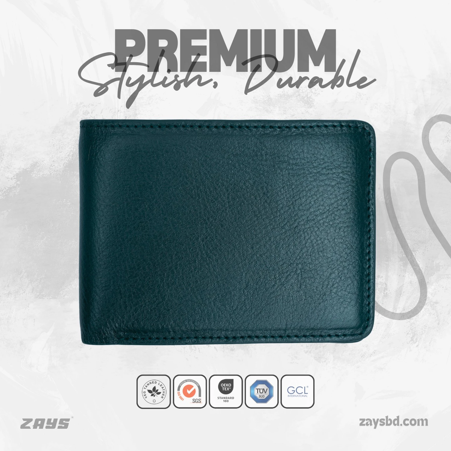 Zays Premium Leather Compact, Durable & Stylish Bifold Short Wallet