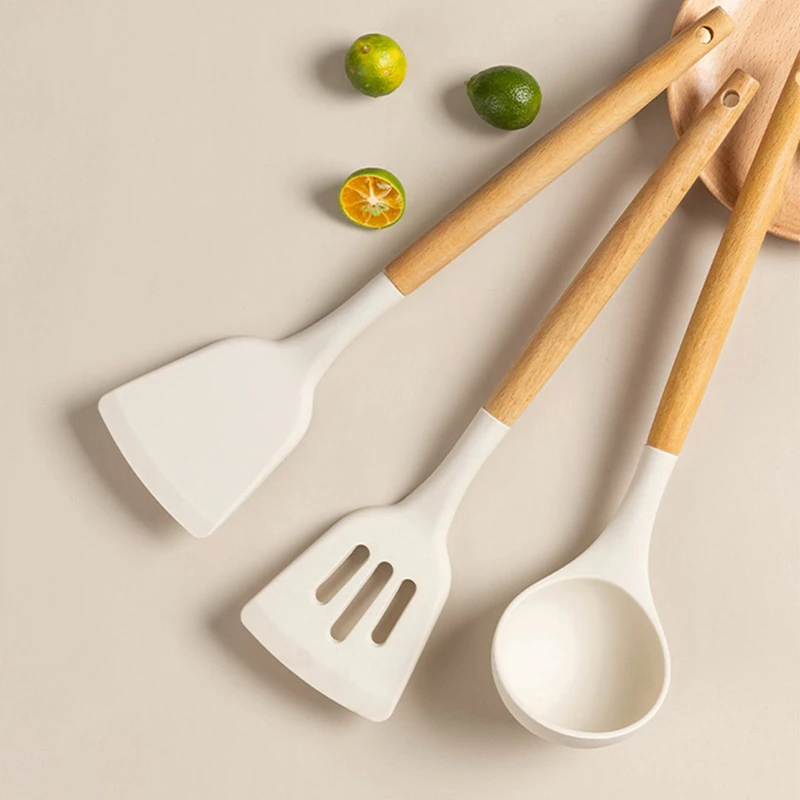 SKB Cookware Food Grade Silicon SOLTED SPATULA Kitchen Accessories -3 pic set